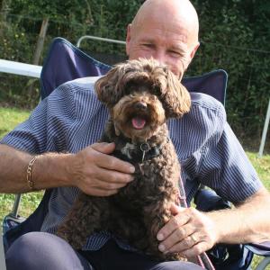 On daddys knee