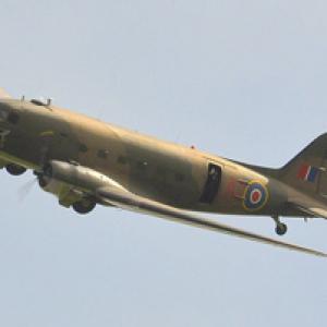 Battle of Britain Memorial Flight Dakota fly-past