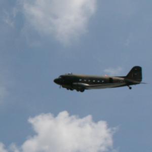 Battle of Britain Memorial Flight Dakota fly-past