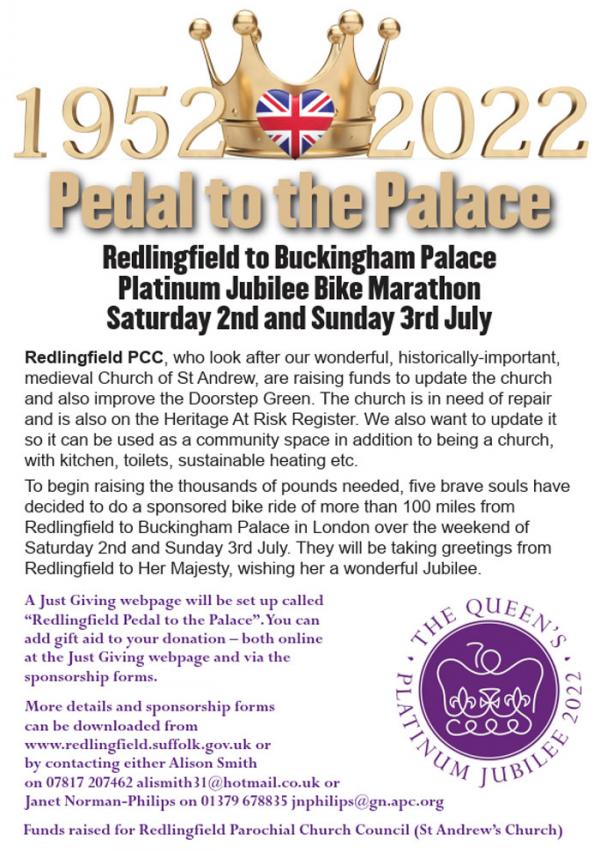 Redlingfield Jubilee Pedal to the Palace