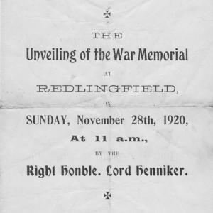 War Memorial Dedication P1