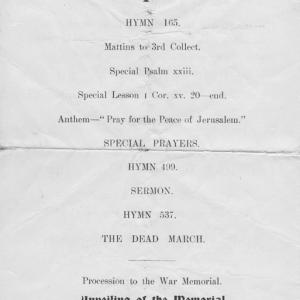 War Memorial Dedication P2