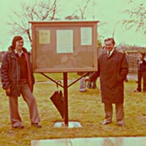 Unveiling village noticeboard